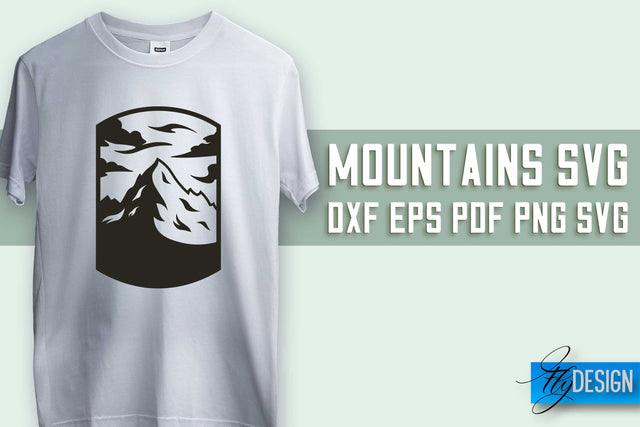 Mountains SVG Design | Mountain SVG | Camping SVG Design SVG Fly Design 