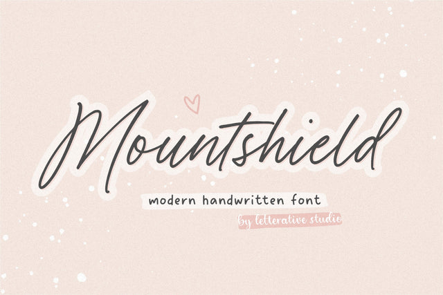 Mountshield Modern Handwritten Font Font Letterative 