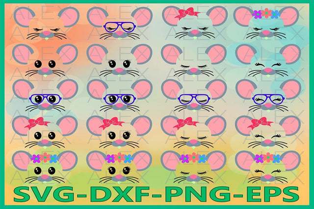Mouse Face Svg, Animal face SVG AlexSVGStudio 