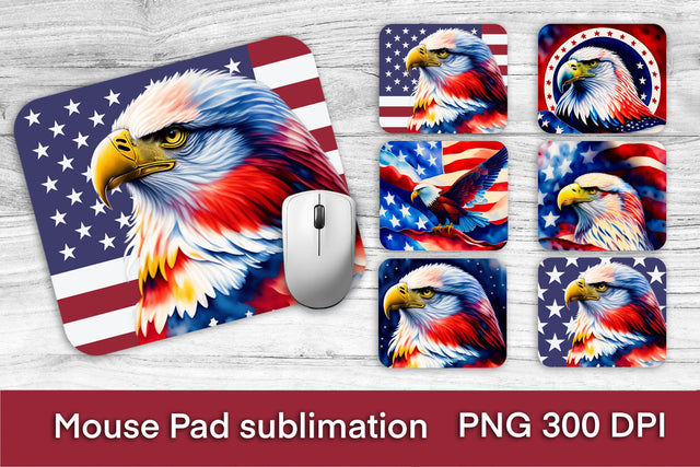 Mouse pad sublimation bundle | Patriotic eagle sublimation Sublimation Svetana Studio 