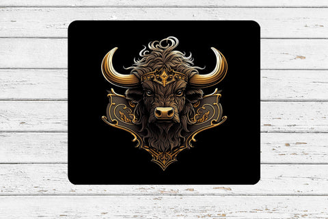 Mouse Pad Sublimation Design. Highland cow PNG. Sublimation Samaha Design 