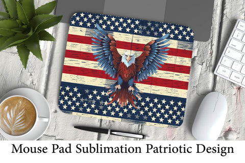 Mouse Pad Sublimation Design. Patriotic PNG. American Flag. Sublimation Samaha Design 