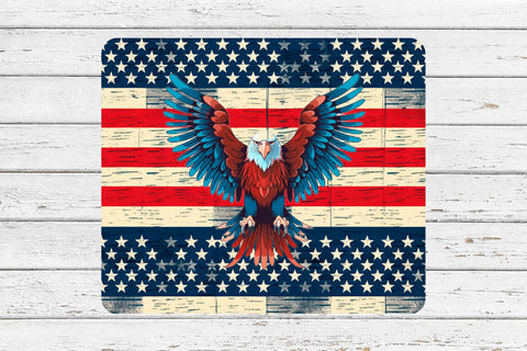Mouse Pad Sublimation Design. Patriotic PNG. American Flag. Sublimation Samaha Design 