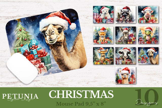 Mouse Pad Sublimation Designs | Christmas Sublimation PNG Bundle SVG Petunia Digital Design 