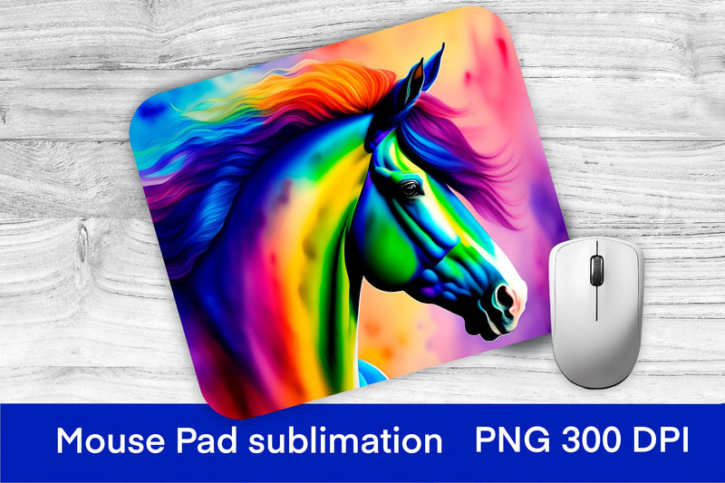Mouse pad sublimation | Rainbow horse sublimation Sublimation Svetana Studio 