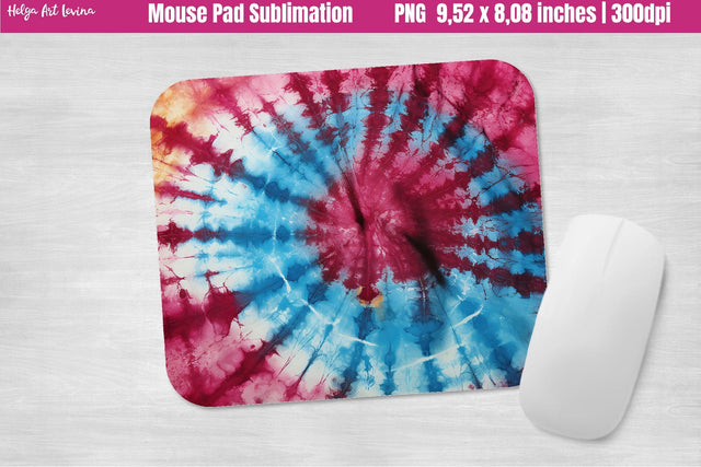 Mouse Pad Sublimation | Tie Dye style Sublimation Helga Art 