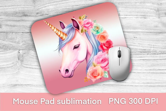 Mouse pad sublimation | Unicorn flower sublimation Sublimation Svetana Studio 
