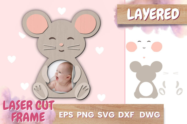 Mouse Photo Frame SVG | Papercut animals | Shadowbox SVG SvgOcean 