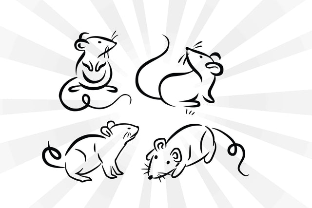 Mouse Rat Collection Svg SVG Johan Ru designs 