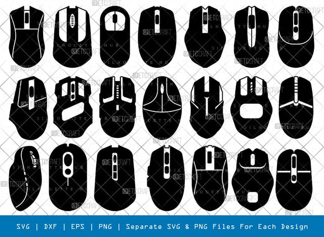 Mouse Silhouette, Mouse SVG, Computer Mouse Svg, Gaming Mouse Svg, Laptop Mouse Svg, Mouse Bundle, SB00860 SVG ETC Craft 