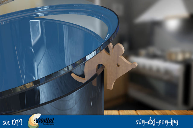 Mouse SVG. Pot Prop Laser Cut Design. 3D Kitchen Laser Cut. SVG Evgenyia Guschina 