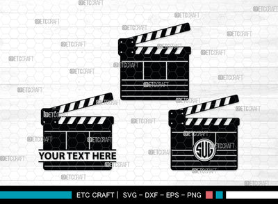 Movie Theme Monogram, Movie Theme Silhouette, Movie Theme SVG, Popcorn Svg, Movie Ticket Svg, File Reel Svg, Movie Awards Svg, SB00008 SVG ETC Craft 