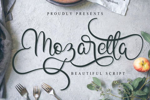 Mozarella Font love script 