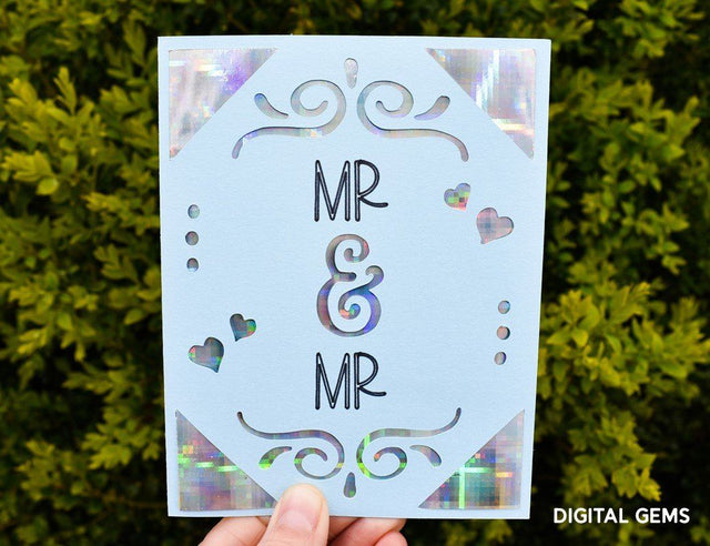 Mr and Mr Card design SVG Digital Gems 