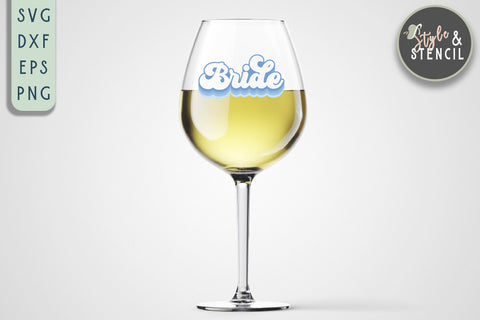 Mr and Mrs Bride Retro SVG - PNG, DXF, EPS, SVG SVG Style and Stencil 