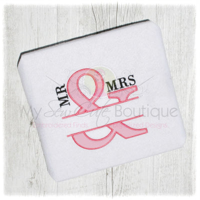 Mr and Mrs Monogram Applique Design - 12 Sizes - Instant Download Embroidery/Applique My Sew Cute Boutique 