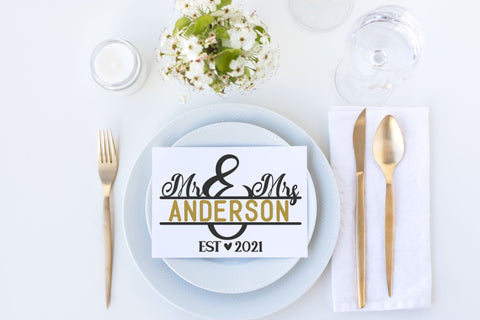 Mr. and Mrs. Monogram - SVG, PNG, DXF, EPS SVG Elsie Loves Design 