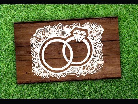 Mr and Mrs Ring Sign Board SVG Johan Ru designs 