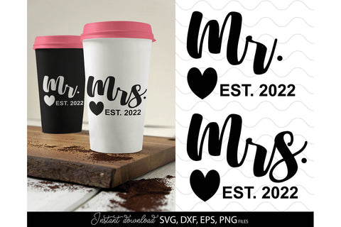 Mr and Mrs Shirts SVG | Last Name Sign | Family Sign SVG | PNG | EPS | DXF SVG March Design Studio 