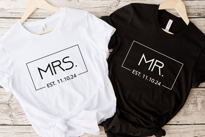 Mr and Mrs Shirts SVG | PNG | EPS | DXF SVG Partypantaloons 