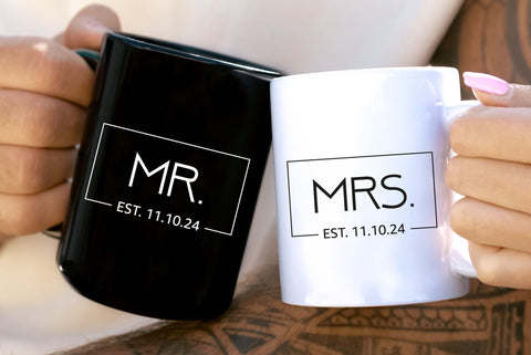 Mr and Mrs Shirts SVG | PNG | EPS | DXF SVG Partypantaloons 