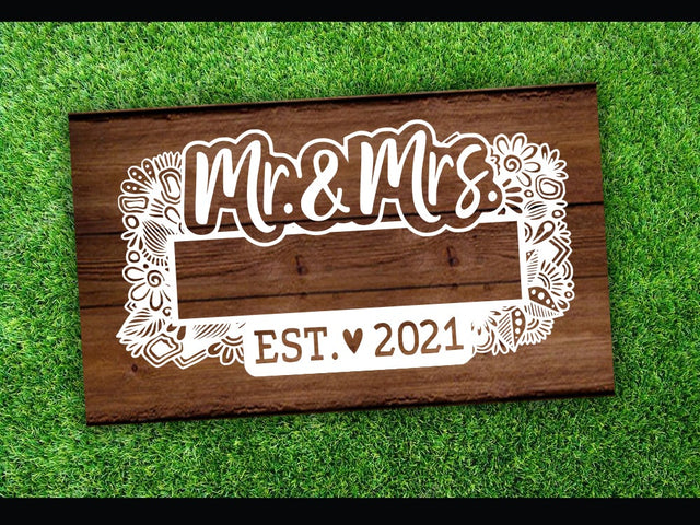 Mr and Mrs Sign Board SVG Johan Ru designs 