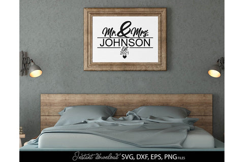 Mr and Mrs Sign SVG | Just Married SVG | Wedding Sign SVG | PNG SVG March Design Studio 