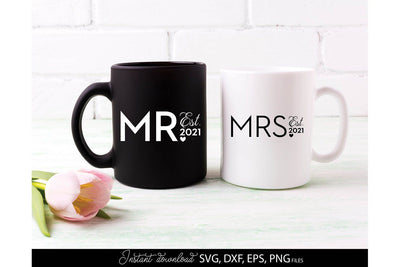Mr and Mrs Sign SVG | Just Married SVG | Wedding Sign SVG | PNG SVG March Design Studio 