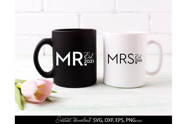 Mr and Mrs Sign SVG | Just Married SVG | Wedding Sign SVG | PNG SVG March Design Studio 