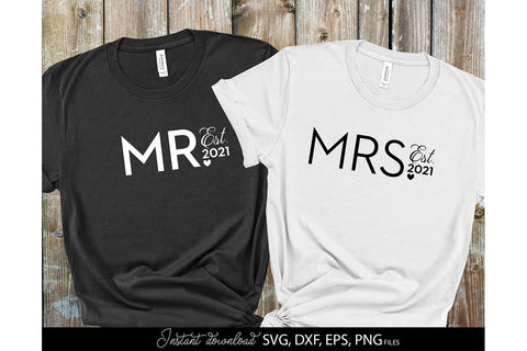 Mr and Mrs Sign SVG | Just Married SVG | Wedding Sign SVG | PNG SVG March Design Studio 