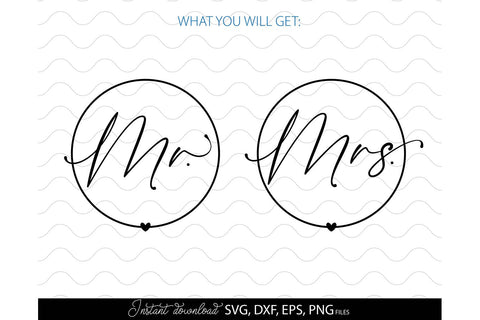 Mr and Mrs Sign SVG | Just Married SVG | Wedding Sign SVG | PNG SVG March Design Studio 