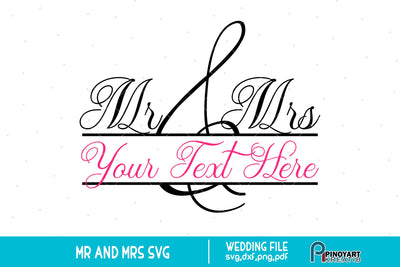 Mr and Mrs Split Monogram svg SVG Pinoyart Kreatib 