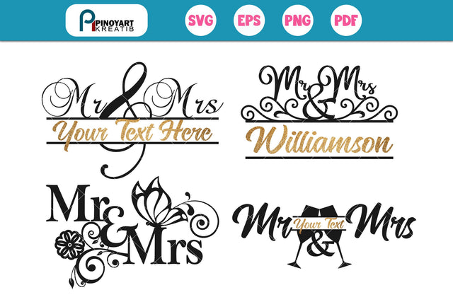 Mr and Mrs Svg Bundle SVG Pinoyart Kreatib