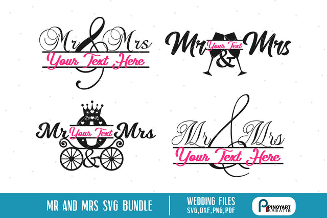 Mr and Mrs Svg Bundle SVG Pinoyart Kreatib