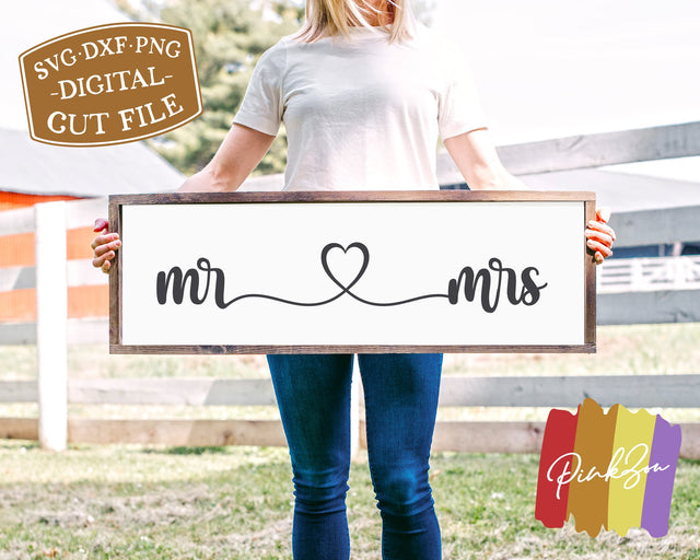 Mr and Mrs SVG Files | Mr & Mrs Svg | Wedding Svg | Heart Svg | Commercial Use | Digital Cut Files (1071937368) SVG PinkZou 