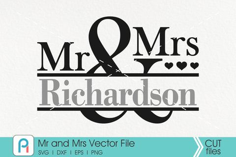 Mr and Mrs Svg, Mr and Mrs Monogram Svg, Wedding Svg SVG Pinoyart Kreatib 