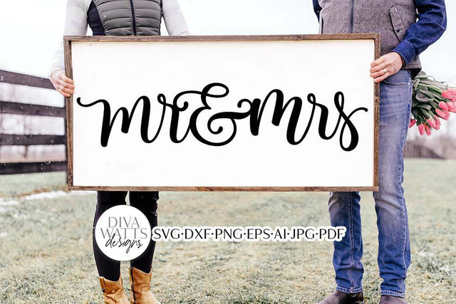 Mr And Mrs SVG | Romantic Design SVG Diva Watts Designs 