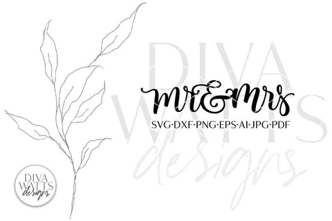 Mr And Mrs SVG | Romantic Design SVG Diva Watts Designs 