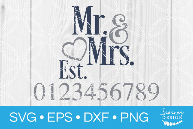 Mr and Mrs SVG SavanasDesign 