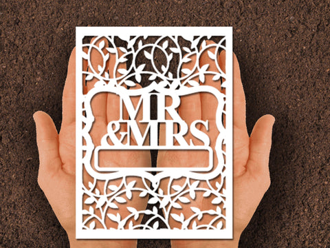 Mr and Mrs Wedding Paper cut SVG Johan Ru designs 