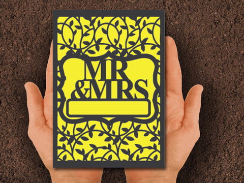Mr and Mrs Wedding Paper cut SVG Johan Ru designs 