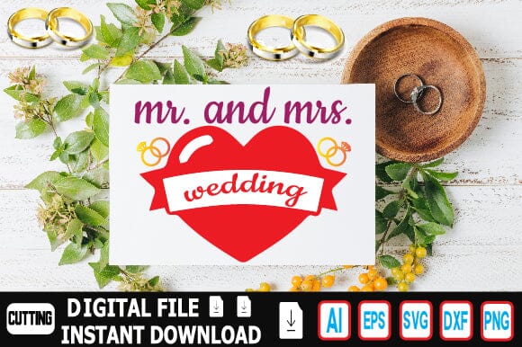 Mr. and Mrs. Wedding SVG Craftlabsvg24 