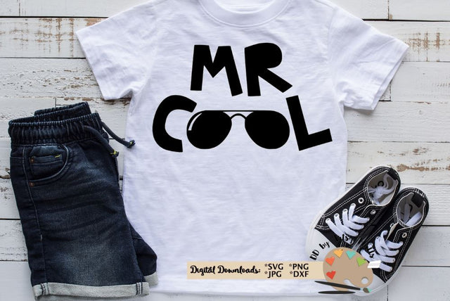 Mr. Cool shirt diy - Cute boy T-shirt quote - Cool dude SVG The Artsy Spot 