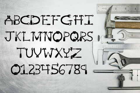 Mr Fix It- A Tool Font for Handy Men and Women Font Lakeside Cottage Arts 