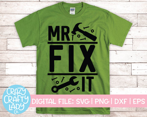 Mr. Fix It and Mr. & Ms. Broke It | Funny Family Quote SVG Cut File Bundle SVG Crazy Crafty Lady Co. 