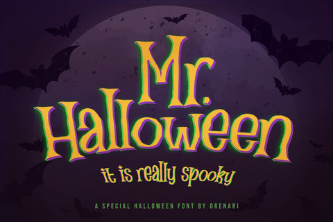Mr Halloween Font Orenari 