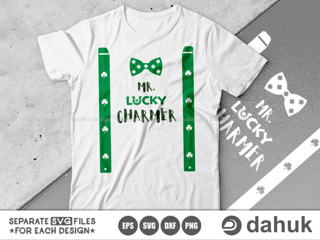 Mr. Lucky Charmer svg, St. Patrick's Day svg, Saint patrick's Day svg, Unicorn svg, Shamrock svg SVG dahukdesign 