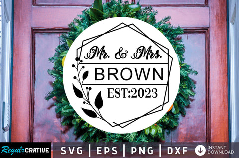 Mr & mrs anderson SVG Design SVG Regulrcrative 