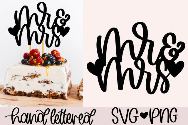 Mr & mrs cake topper svg, wedding cake topper svg, bride and groom cake topper svg, wedding cake svg, wedding decor svg, wedding sign svg SVG AnitaAlyiaLettering 
