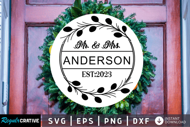 Mr & mrs harrison SVG Design SVG Regulrcrative 